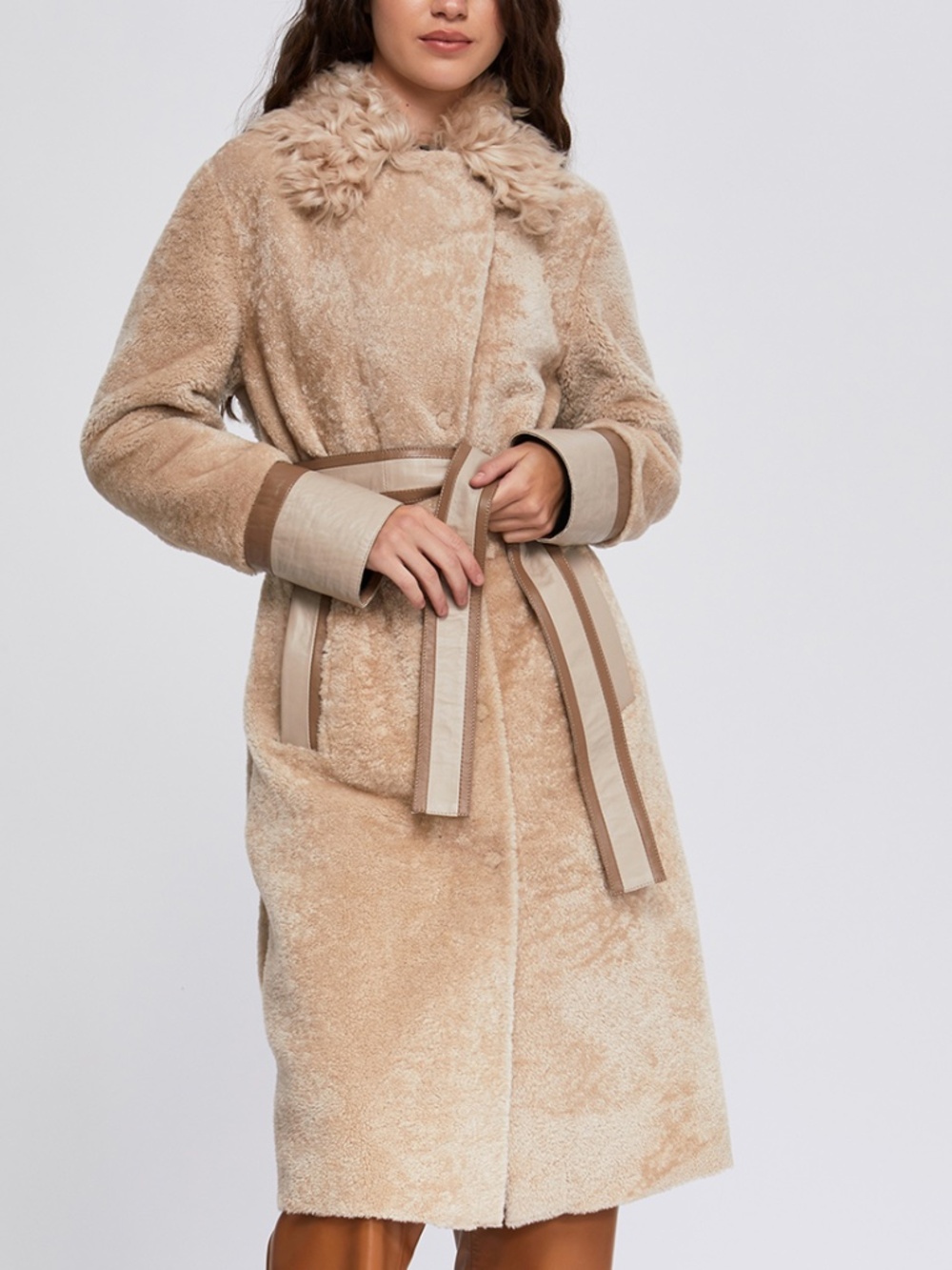 Shearling Overcoat: Women's Turkish Sheepskin Winter Coat
